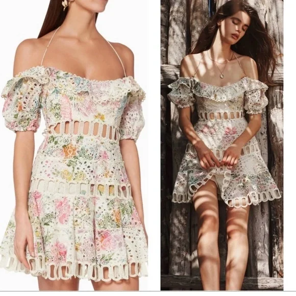 NWOT Zimmerman heather off shoulder dress - Picture 4 of 13